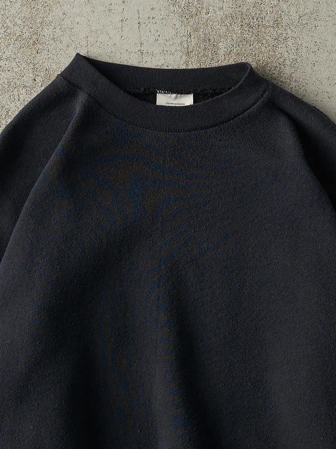 Vintage 90s Faded Black Blank Crewneck (M) sold by Rebalance Vintage product image thumbnail 2