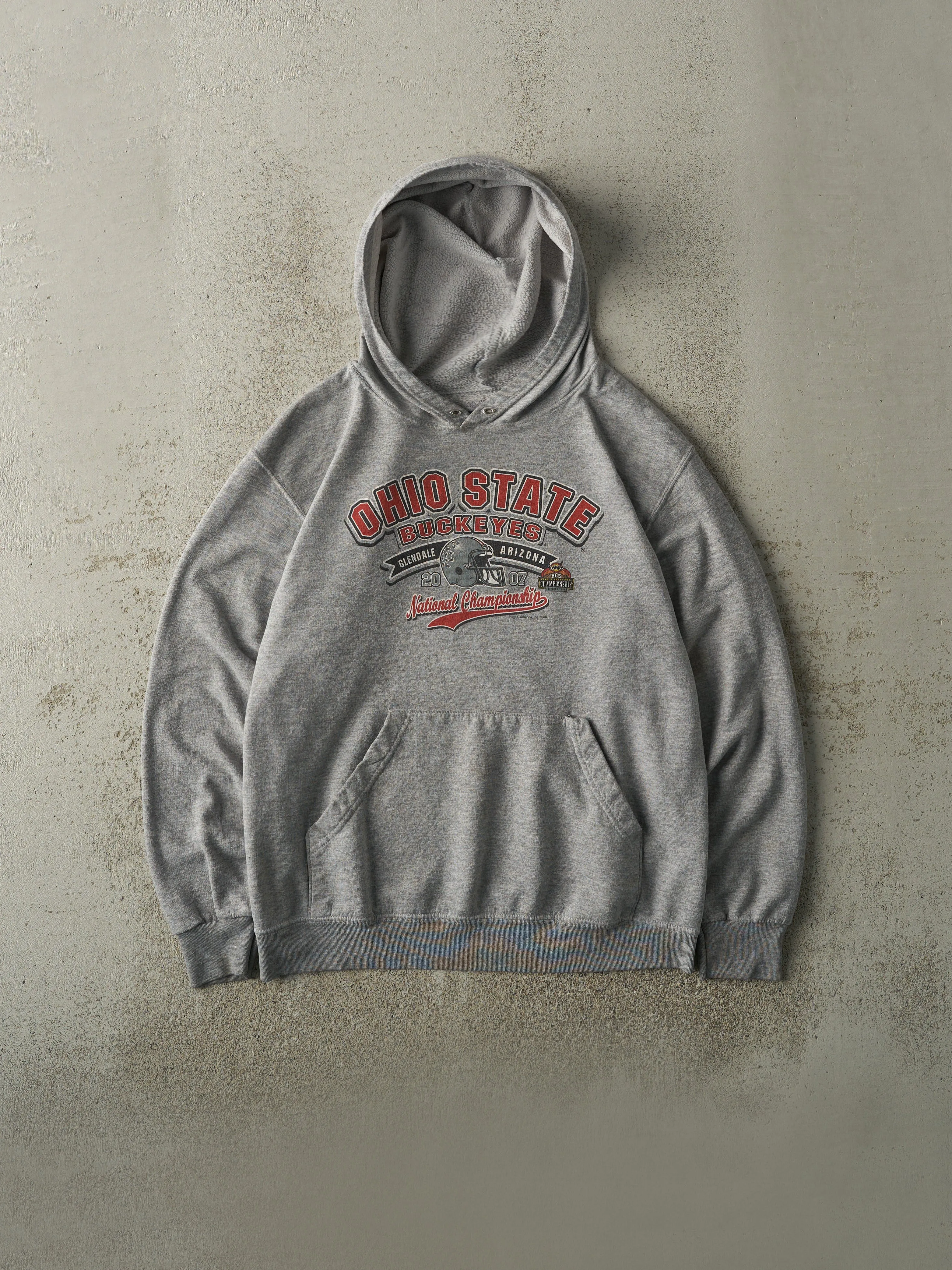 Vintage 07' Grey Ohio State Buckeyes Football Lightweight Hoodie (M) sold by Rebalance Vintage