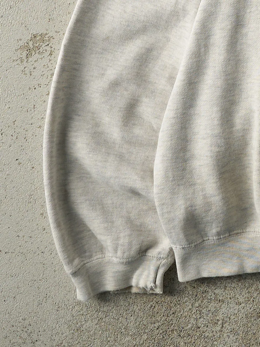 Vintage 90s Heather Grey Guess Jeans Embroidered Boxy Crewneck (L) sold by Rebalance Vintage product image thumbnail 4