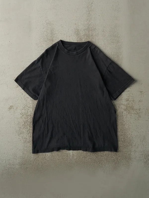 Vintage 90s Faded Black Blank Tee (L) sold by Rebalance Vintage