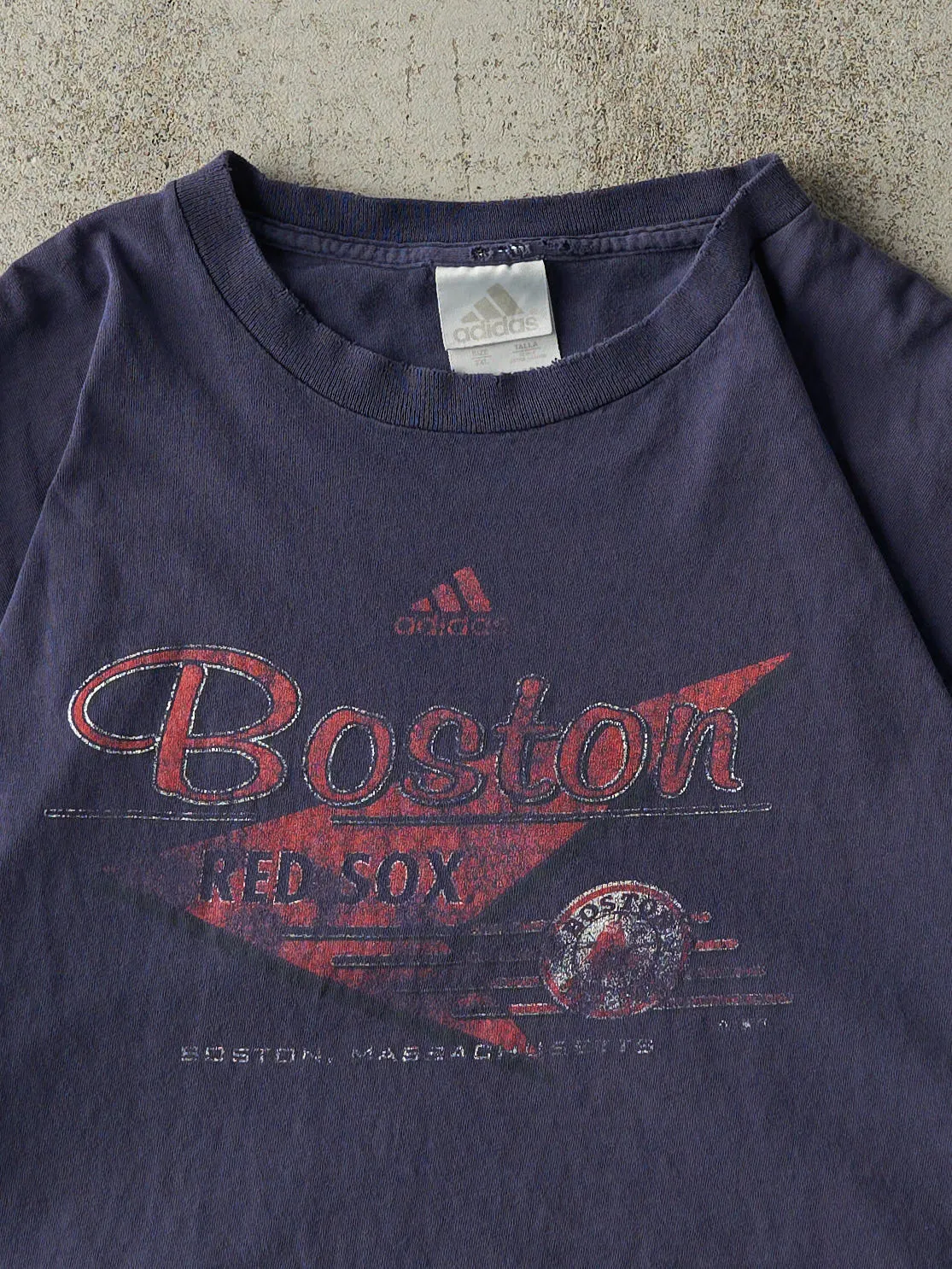 Vintage Y2K Navy Blue Boston Red Sox Tee (XL) sold by Rebalance Vintage product image thumbnail 2