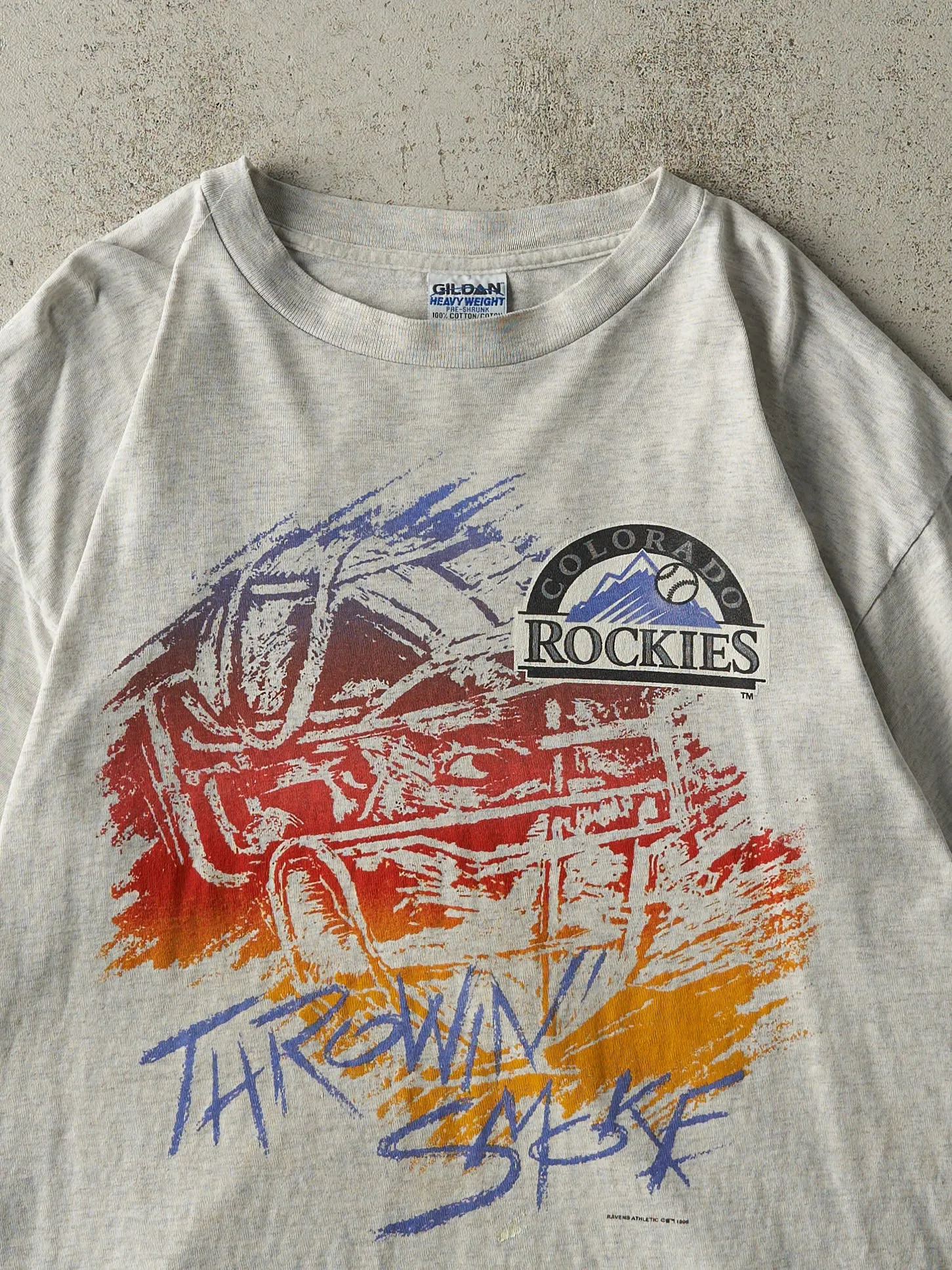 Vintage 96' Heather Grey Colorado Rockies Tee (L) sold by Rebalance Vintage product image thumbnail 2