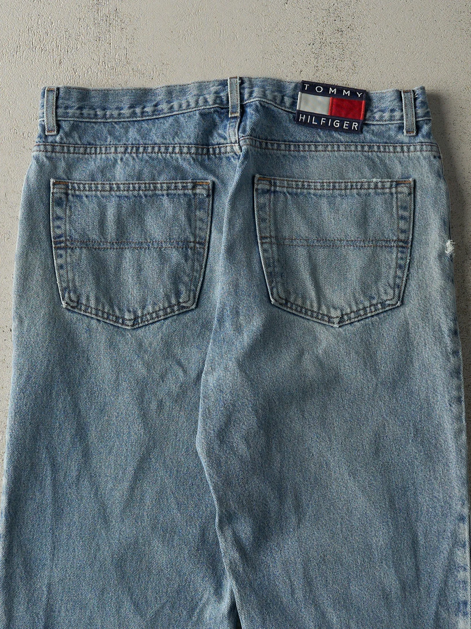 Vintage 90s Light Wash Tommy Hilfiger Jeans (35x30.5) sold by Rebalance Vintage product image thumbnail 5