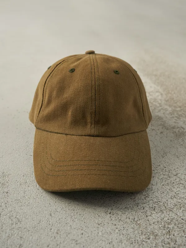 Vintage 90s Sun Faded Green Blank Strap Back Hat sold by Rebalance Vintage