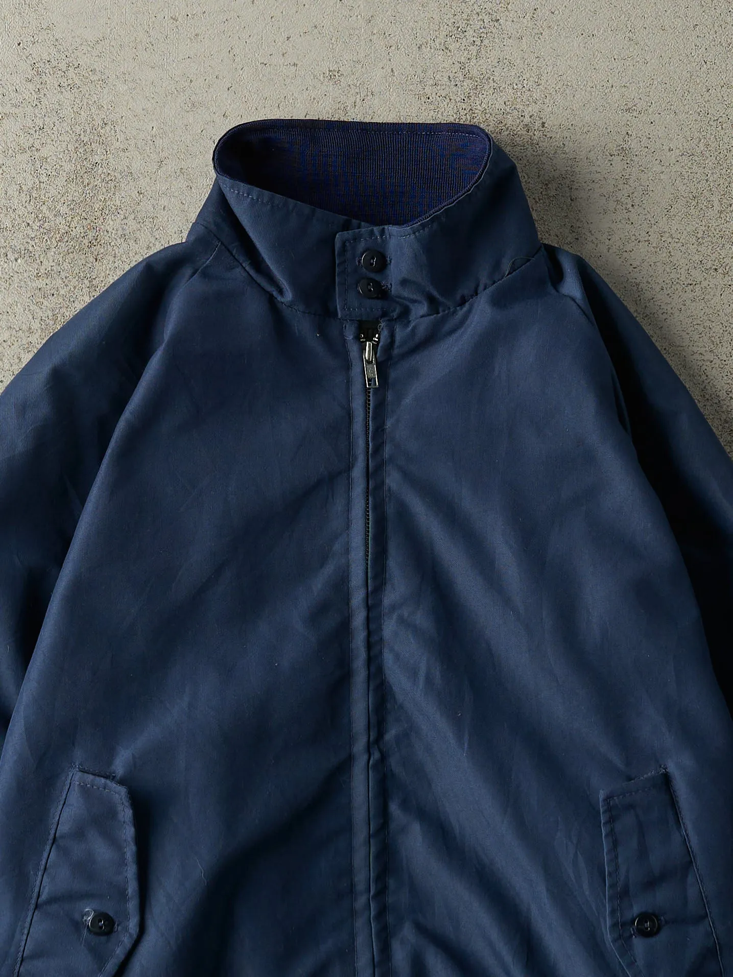 Vintage 80s Navy Blue Harrington Jacket (M/L) sold by Rebalance Vintage product image thumbnail 3
