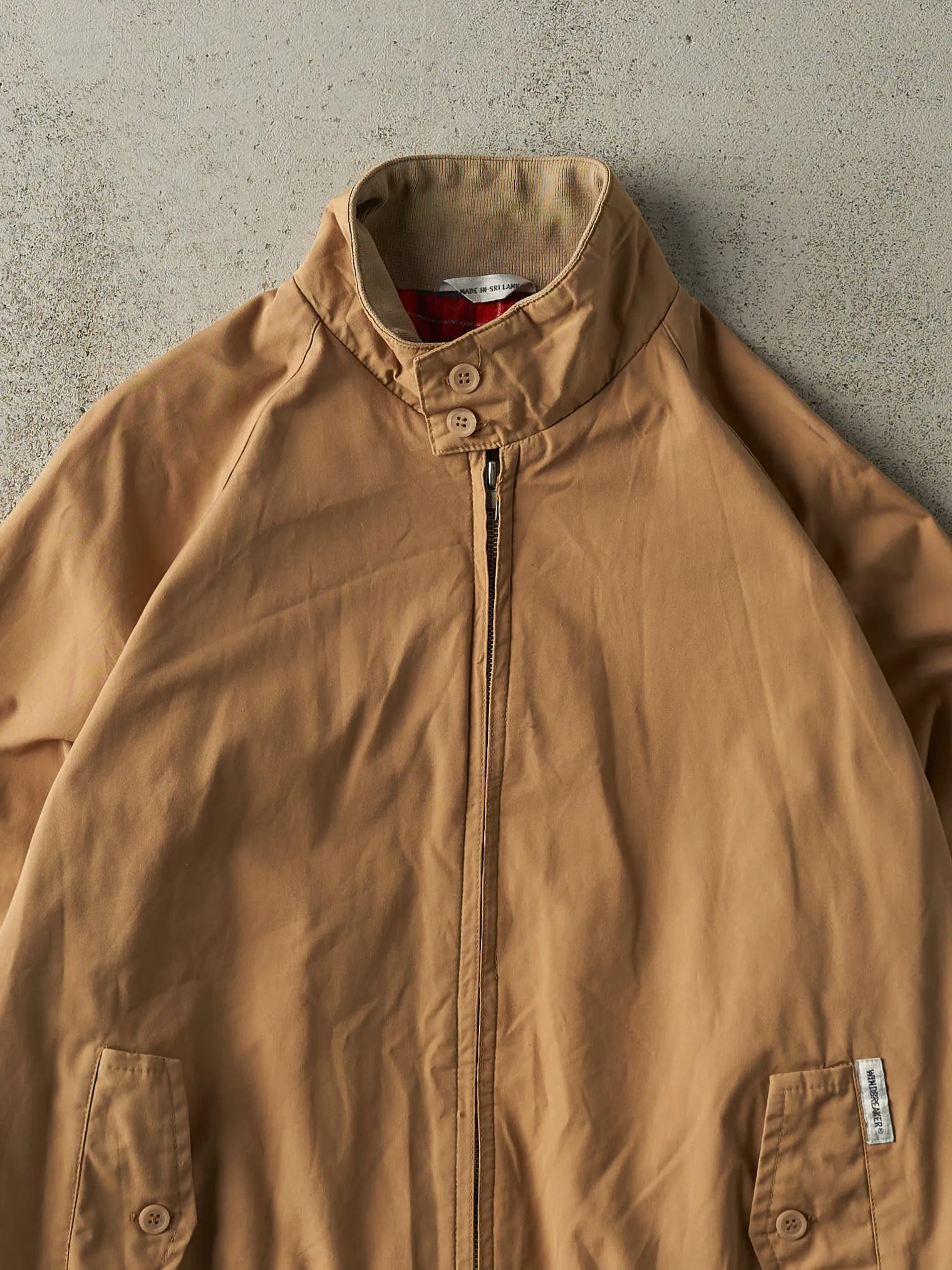 Vintage 90s Beige Harrington Jacket (L/XL) sold by Rebalance Vintage product image thumbnail 3