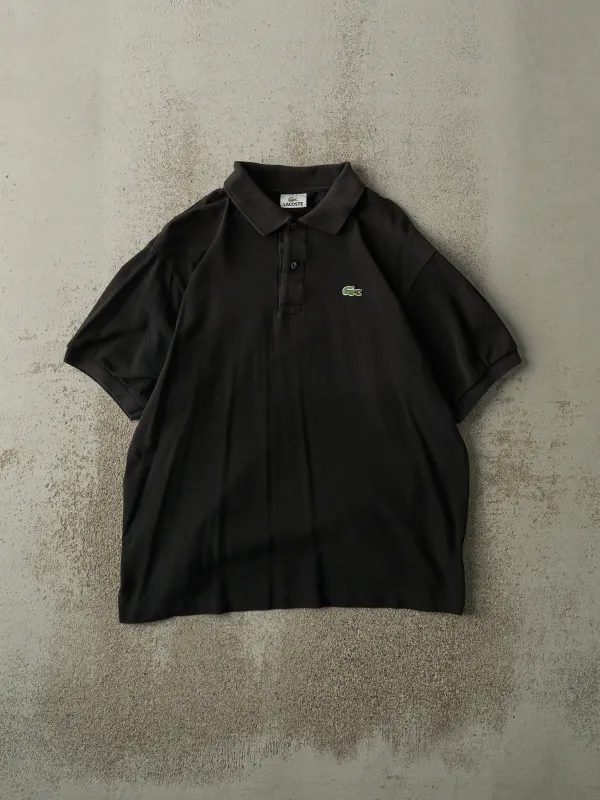 Vintage 90s Black Lacoste Quarter Button Shirt (M/L) sold by Rebalance Vintage