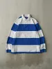 Vintage Y2K White & Blue Polo Quarter Button Rugby Shirt (M/L) sold by Rebalance Vintage