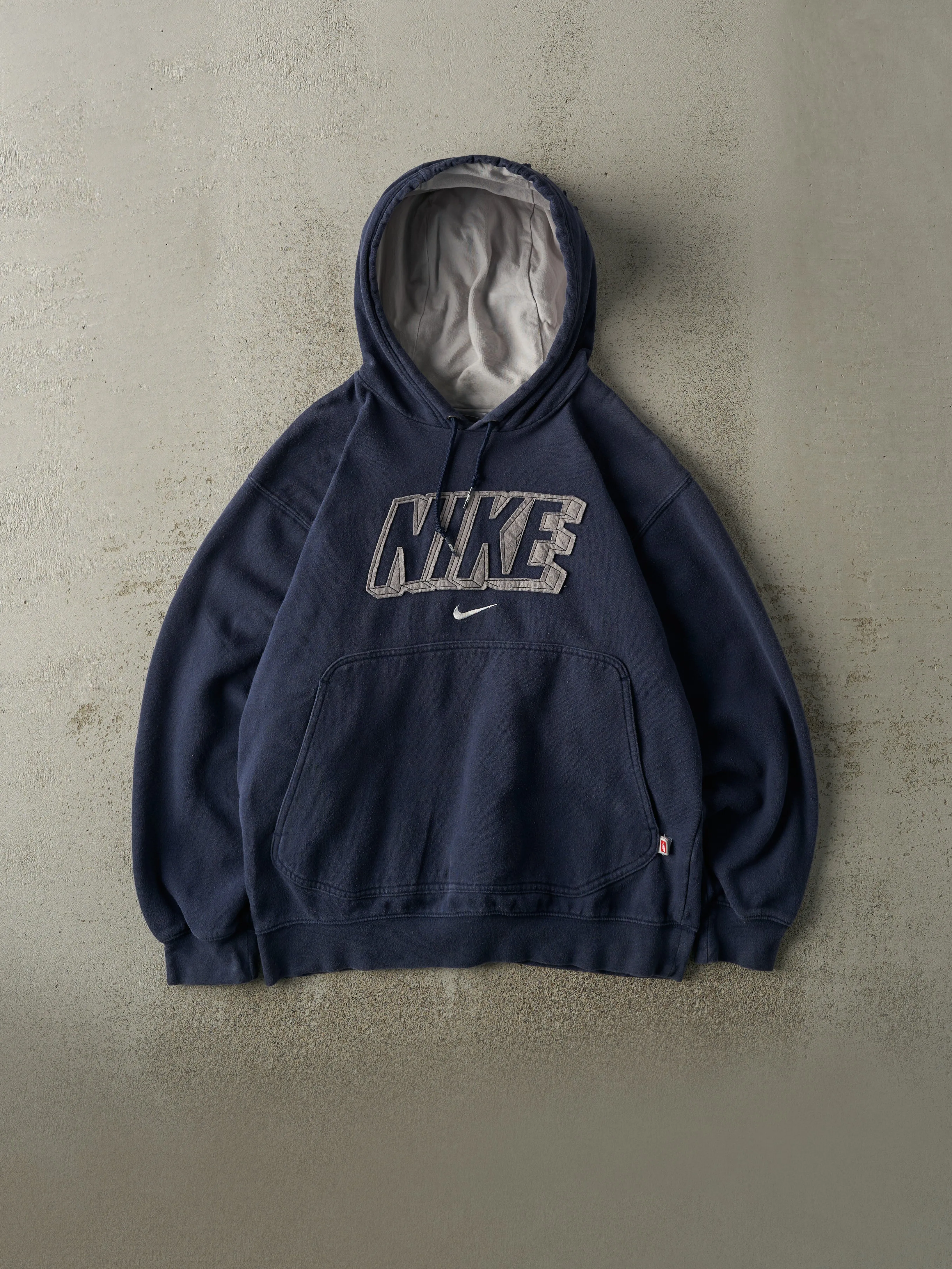 Vintage Y2K Navy Blue Nike Embroidered Hoodie (S/M) sold by Rebalance Vintage