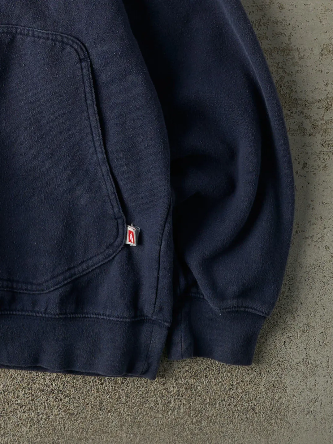 Vintage Y2K Navy Blue Nike Embroidered Hoodie (S/M) sold by Rebalance Vintage product image thumbnail 4