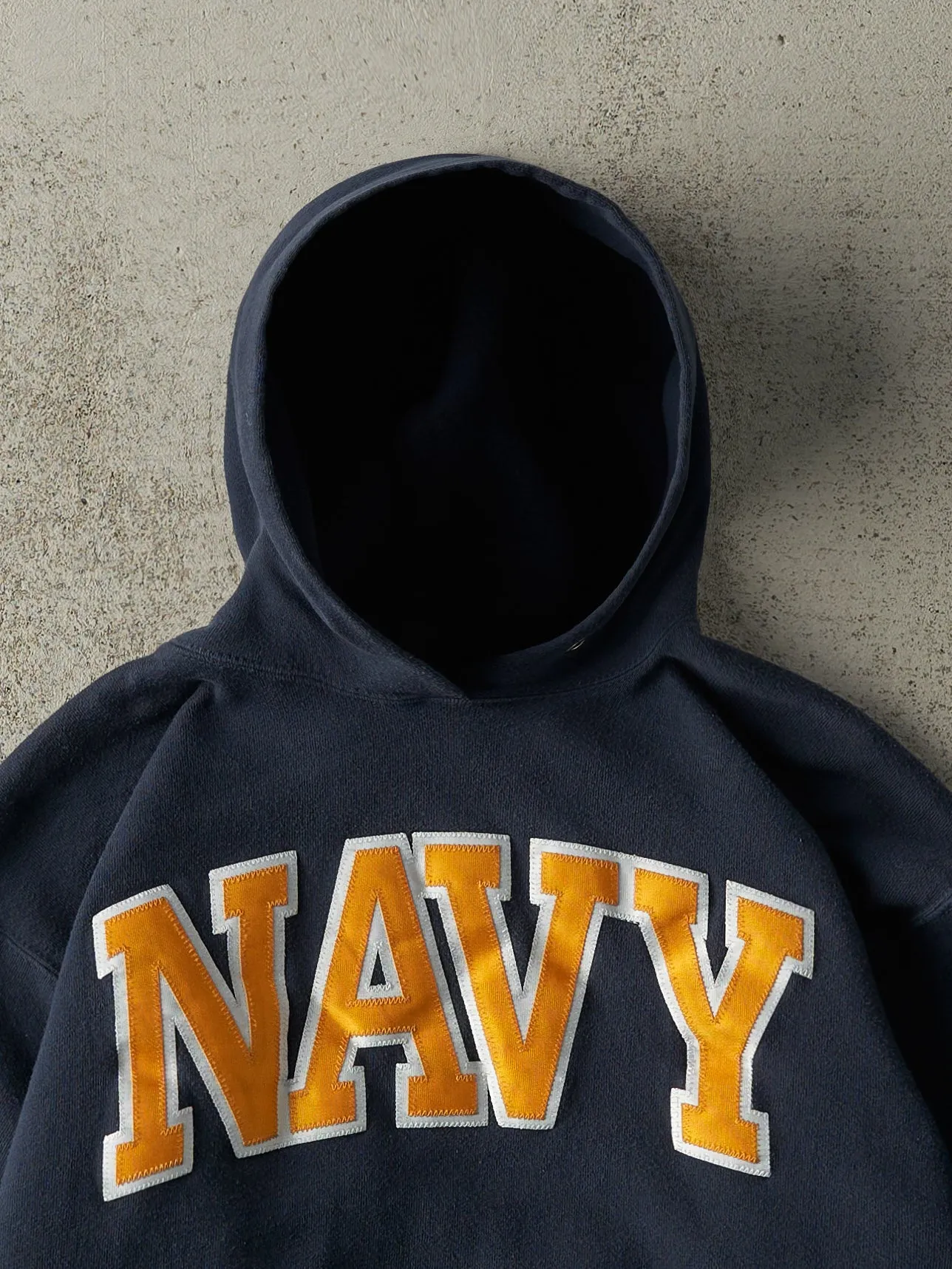 Vintage Y2K Navy Blue US Navy Hoodie (M/L) sold by Rebalance Vintage product image thumbnail 2