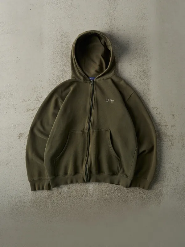 Vintage Y2K Green Reebok Embroidered Zip Up Hoodie (M) sold by Rebalance Vintage