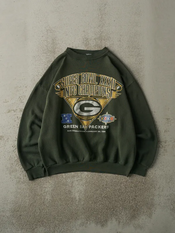 Vintage 98' Green Super Bowl XXXII Green Bay Packers Crewneck (M/L) sold by Rebalance Vintage