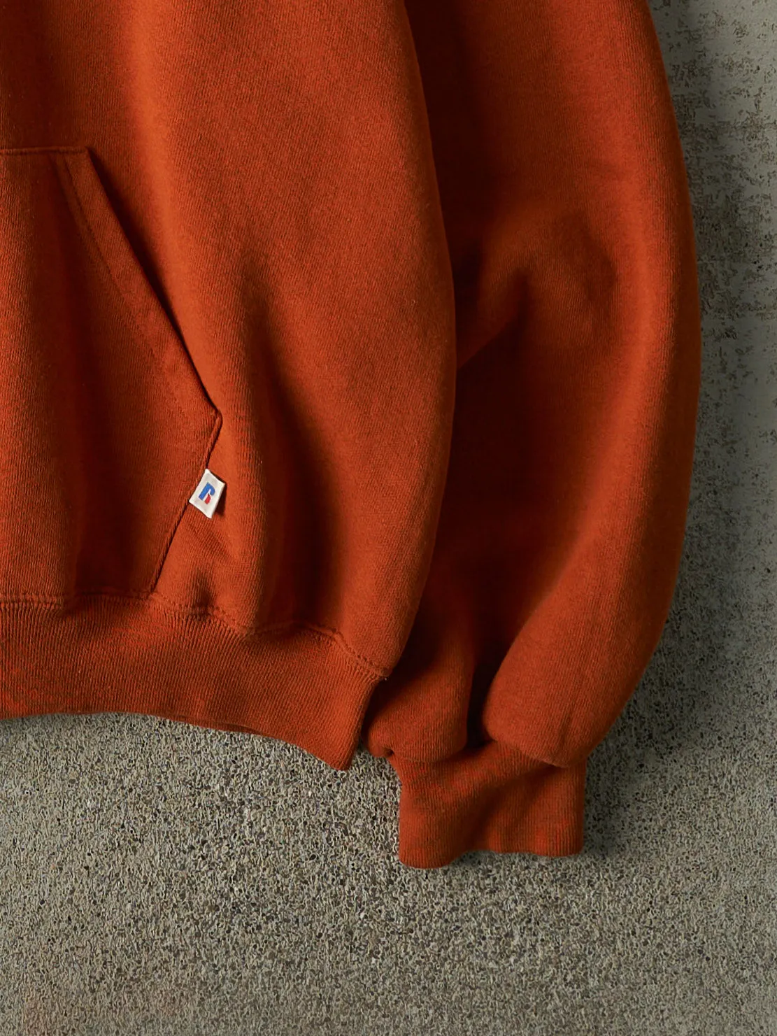 Vintage Y2K Orange Russell Athletic Zip Up Hoodie (L) sold by Rebalance Vintage product image thumbnail 3