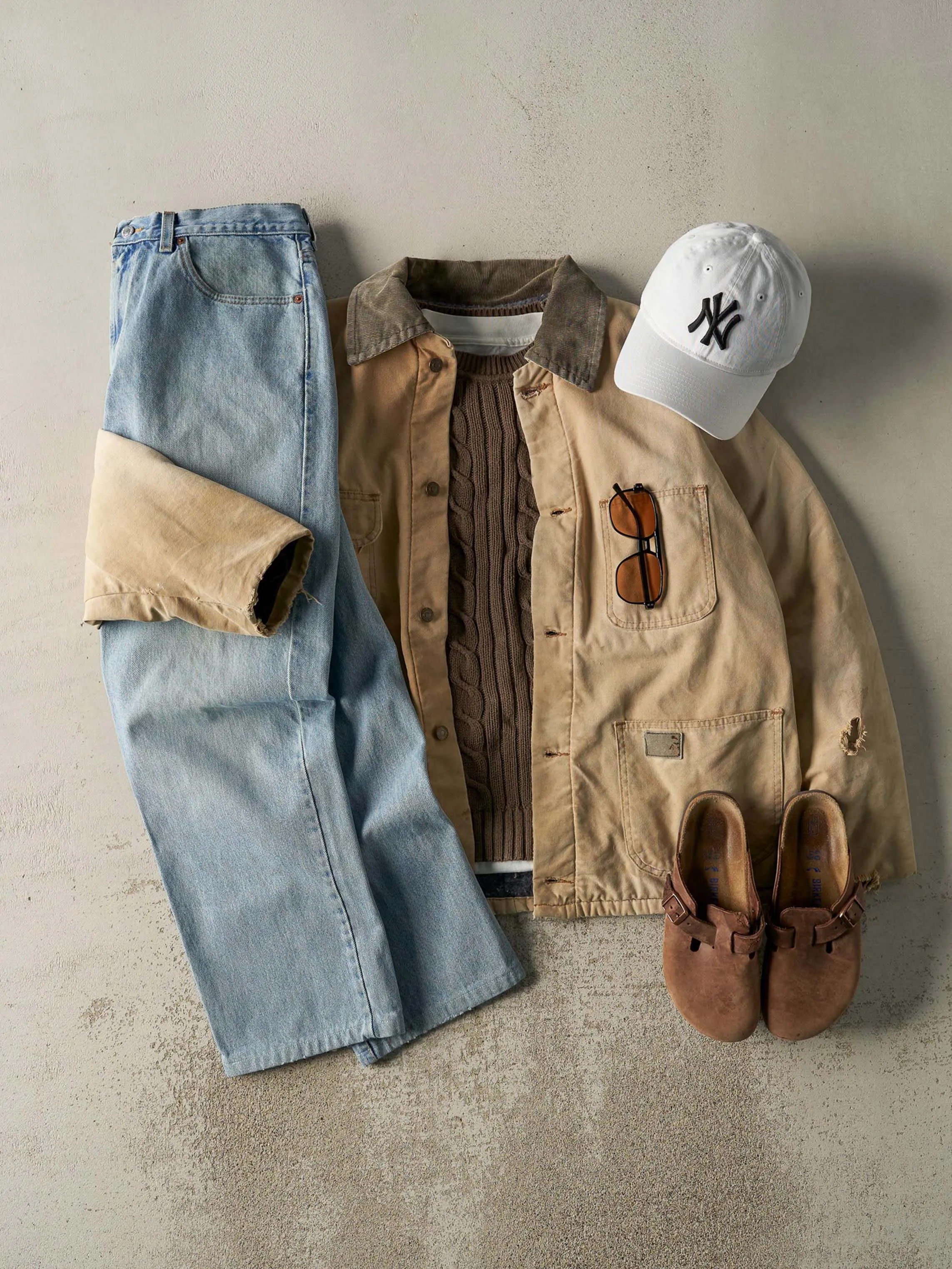 Vintage Y2K Brown Cable Knit Boxy Pullover (M/L) sold by Rebalance Vintage product image thumbnail 2