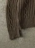 Vintage Y2K Brown Cable Knit Boxy Pullover (M/L) sold by Rebalance Vintage