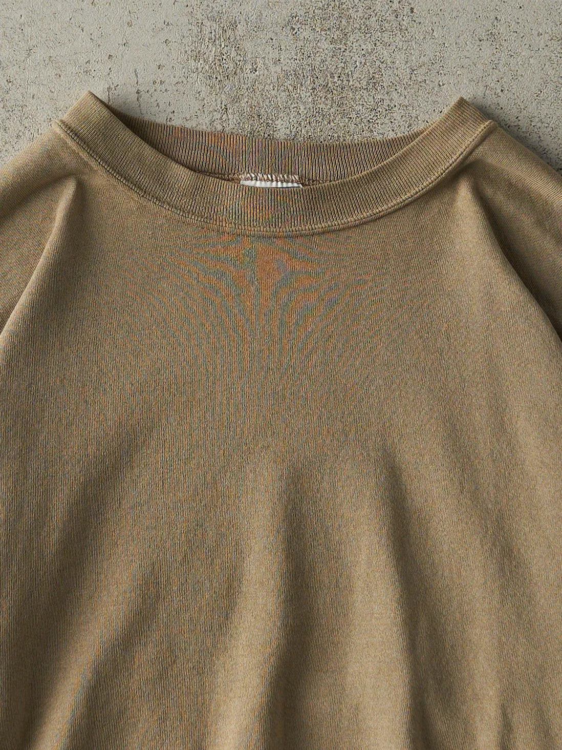 Vintage 90s Beige Blank Boxy Crewneck (XL) sold by Rebalance Vintage product image thumbnail 2