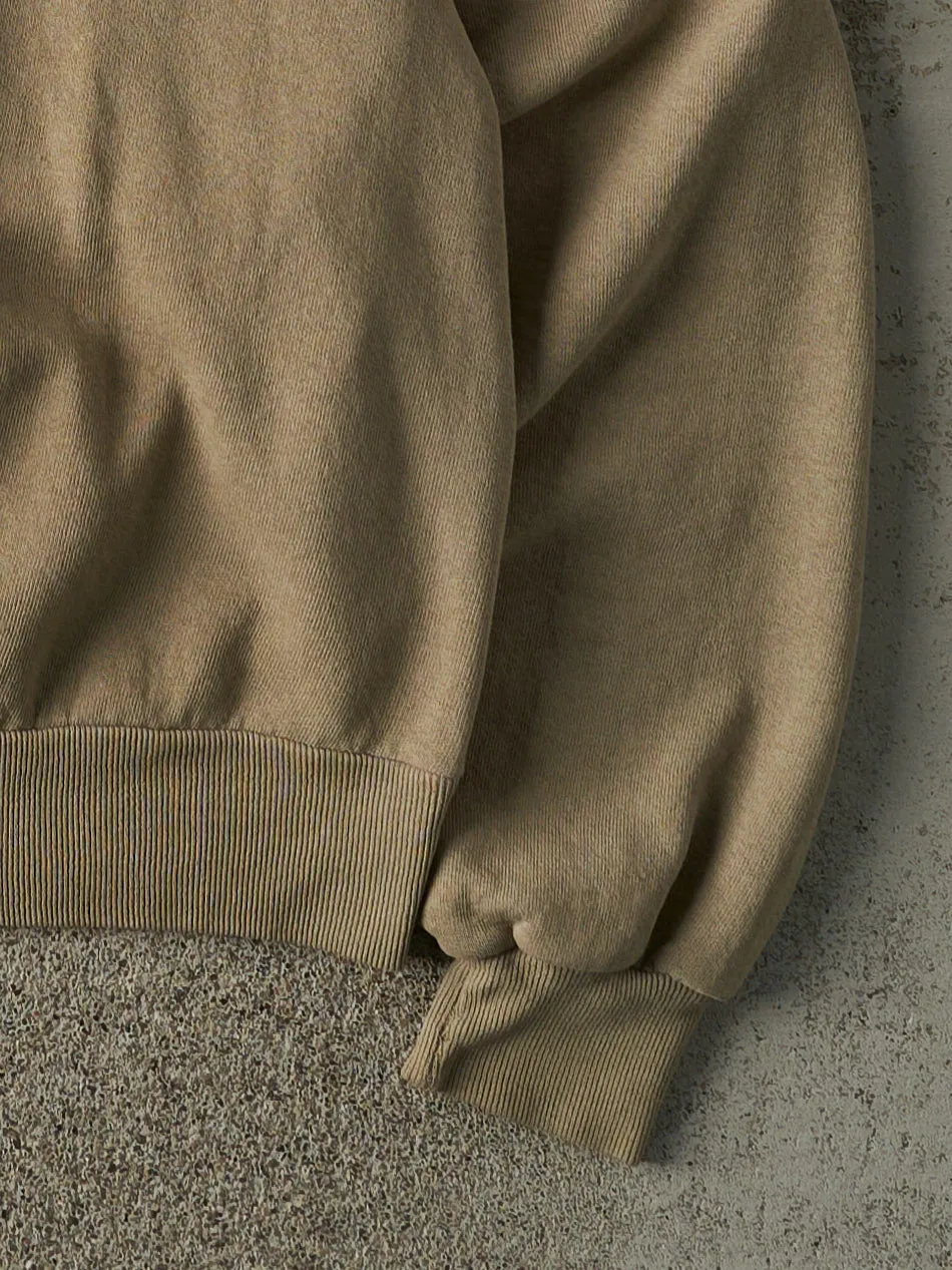 Vintage 90s Beige Blank Boxy Crewneck (XL) sold by Rebalance Vintage product image thumbnail 3