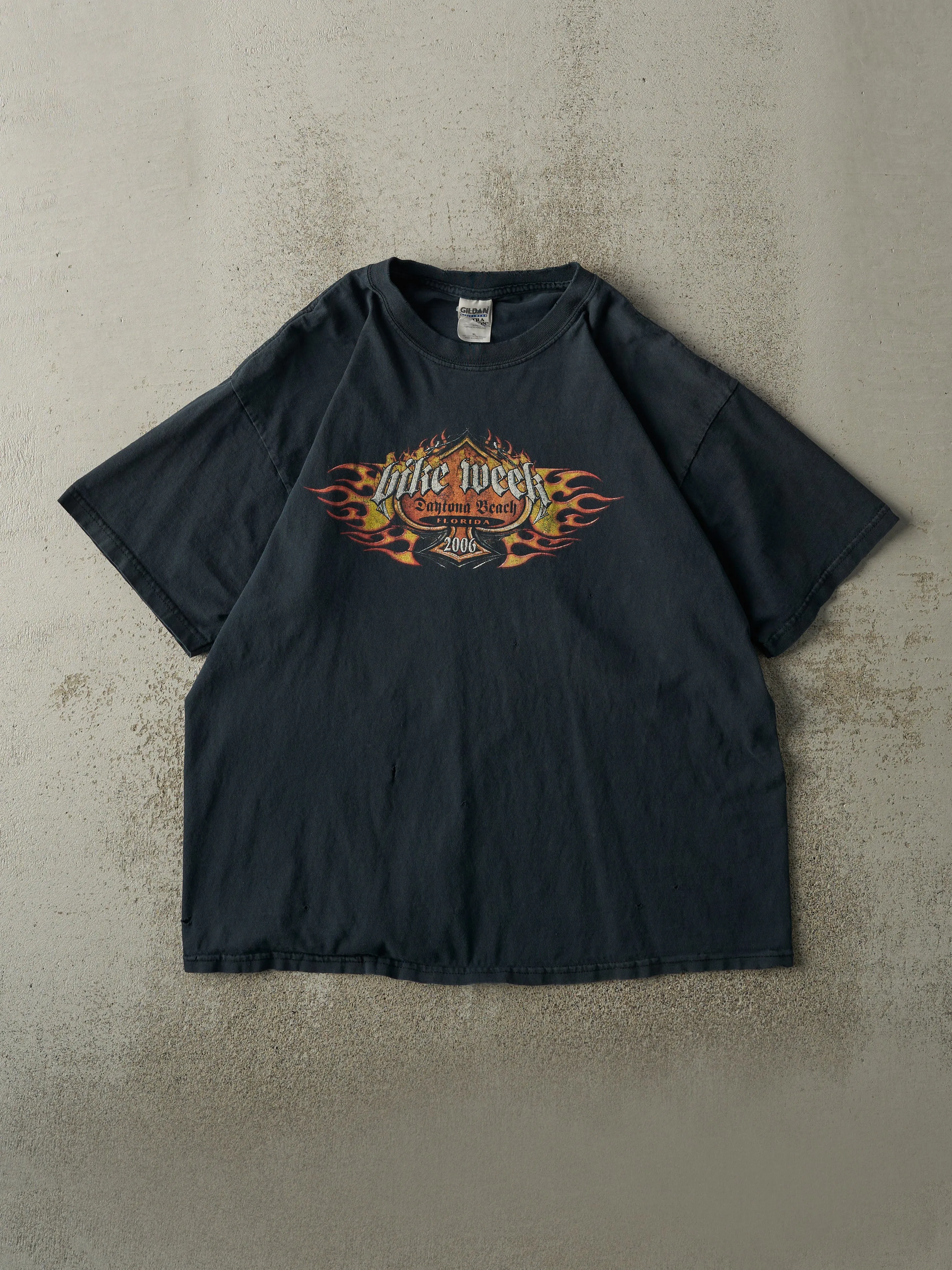 Vintage 06' Faded Black Daytona Beach Bike Week Tee (L/XL) sold by Rebalance Vintage