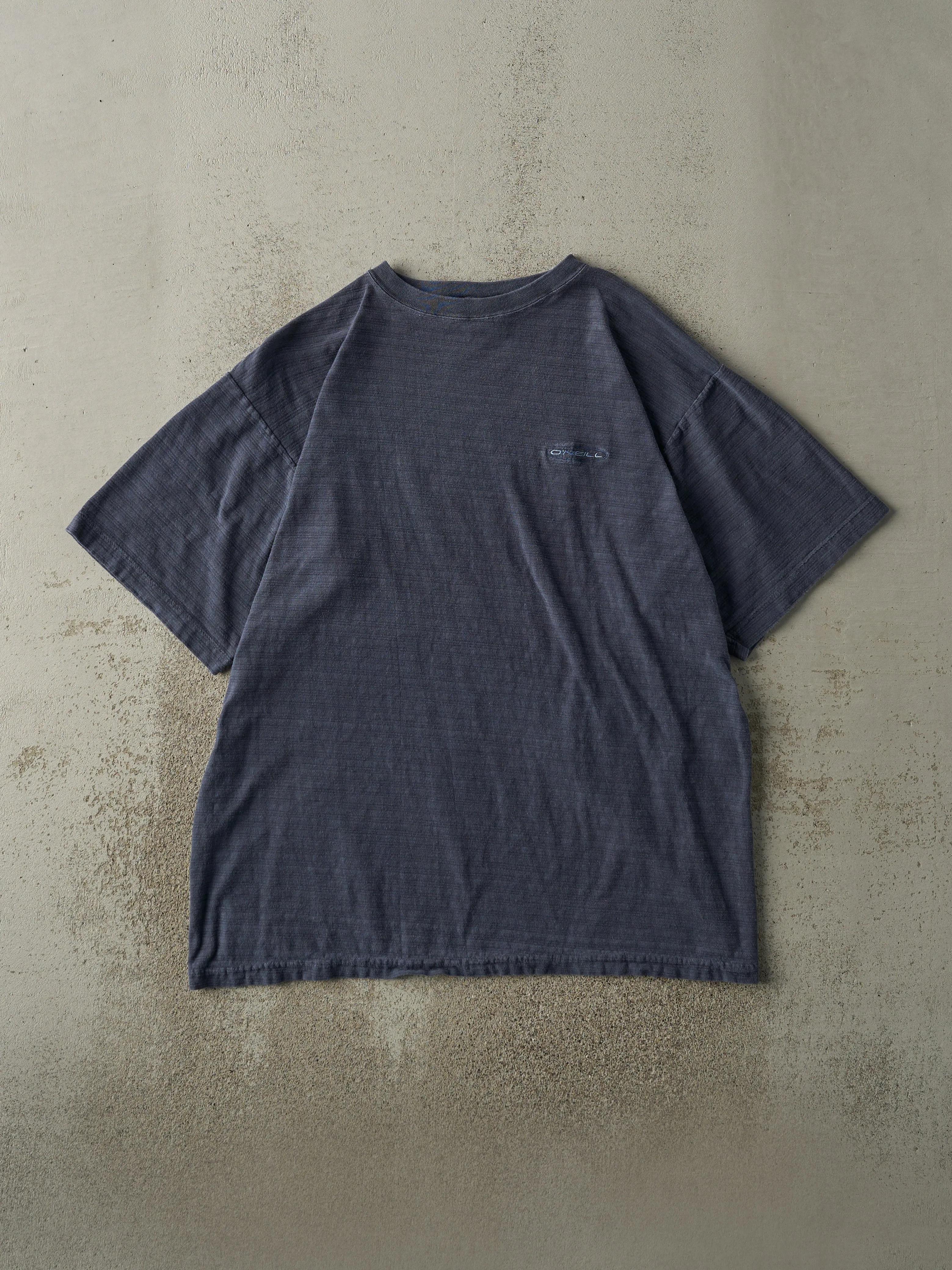 Vintage 90s Navy Blue O'Neill Embroidered Striped Tee (L/XL) sold by Rebalance Vintage