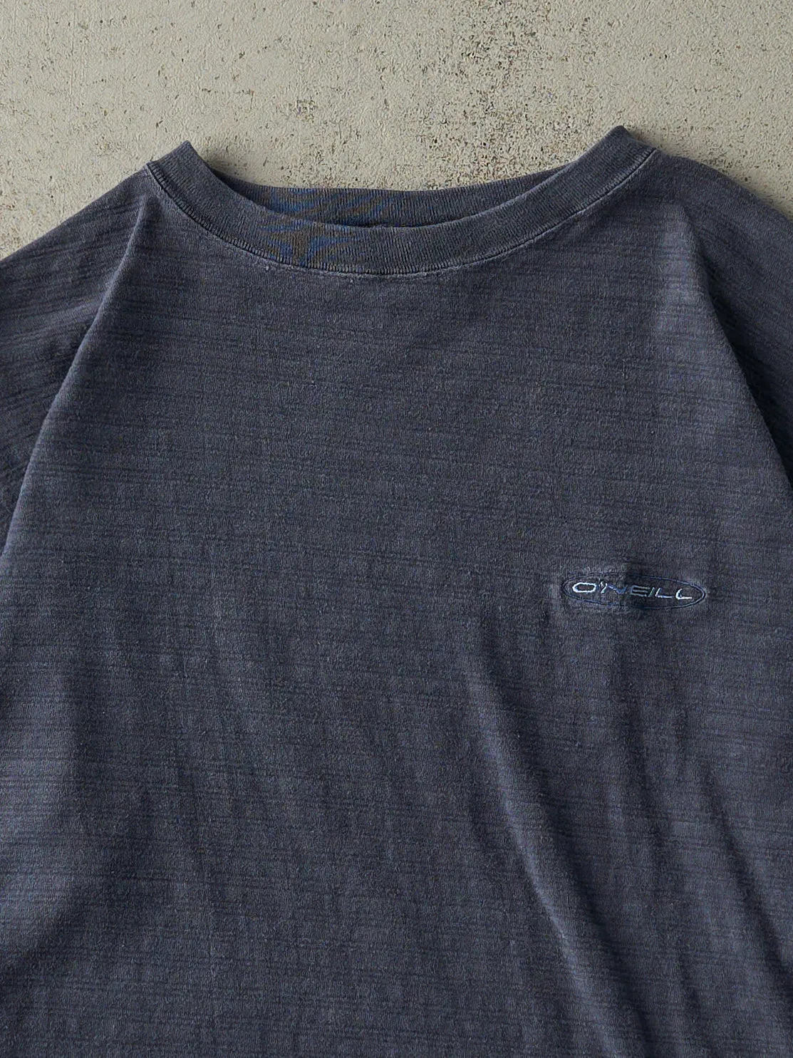 Vintage 90s Navy Blue O'Neill Embroidered Striped Tee (L/XL) sold by Rebalance Vintage product image thumbnail 2