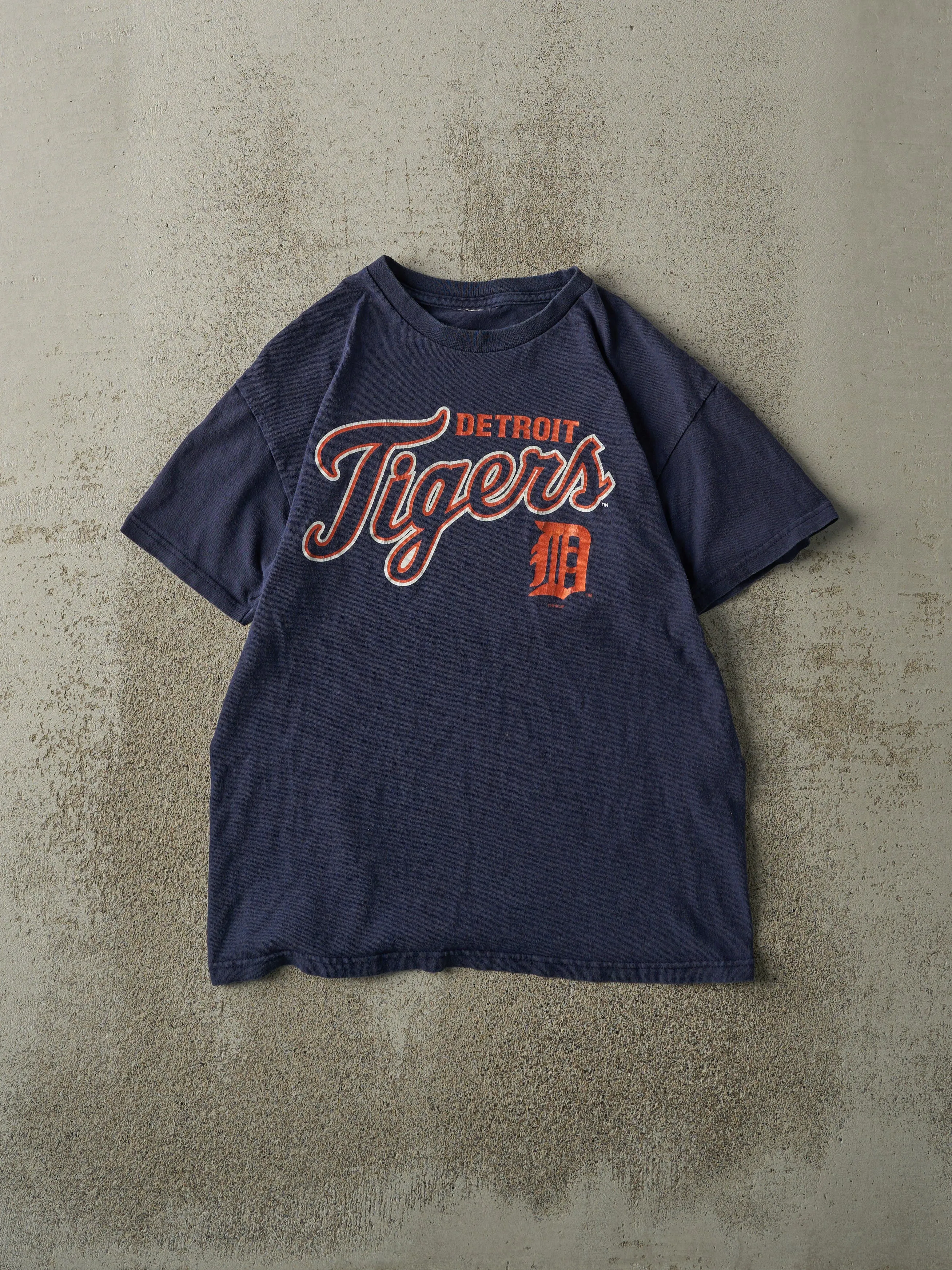 Vintage Y2K Navy Blue Detroit Tigers Tee (XS) sold by Rebalance Vintage