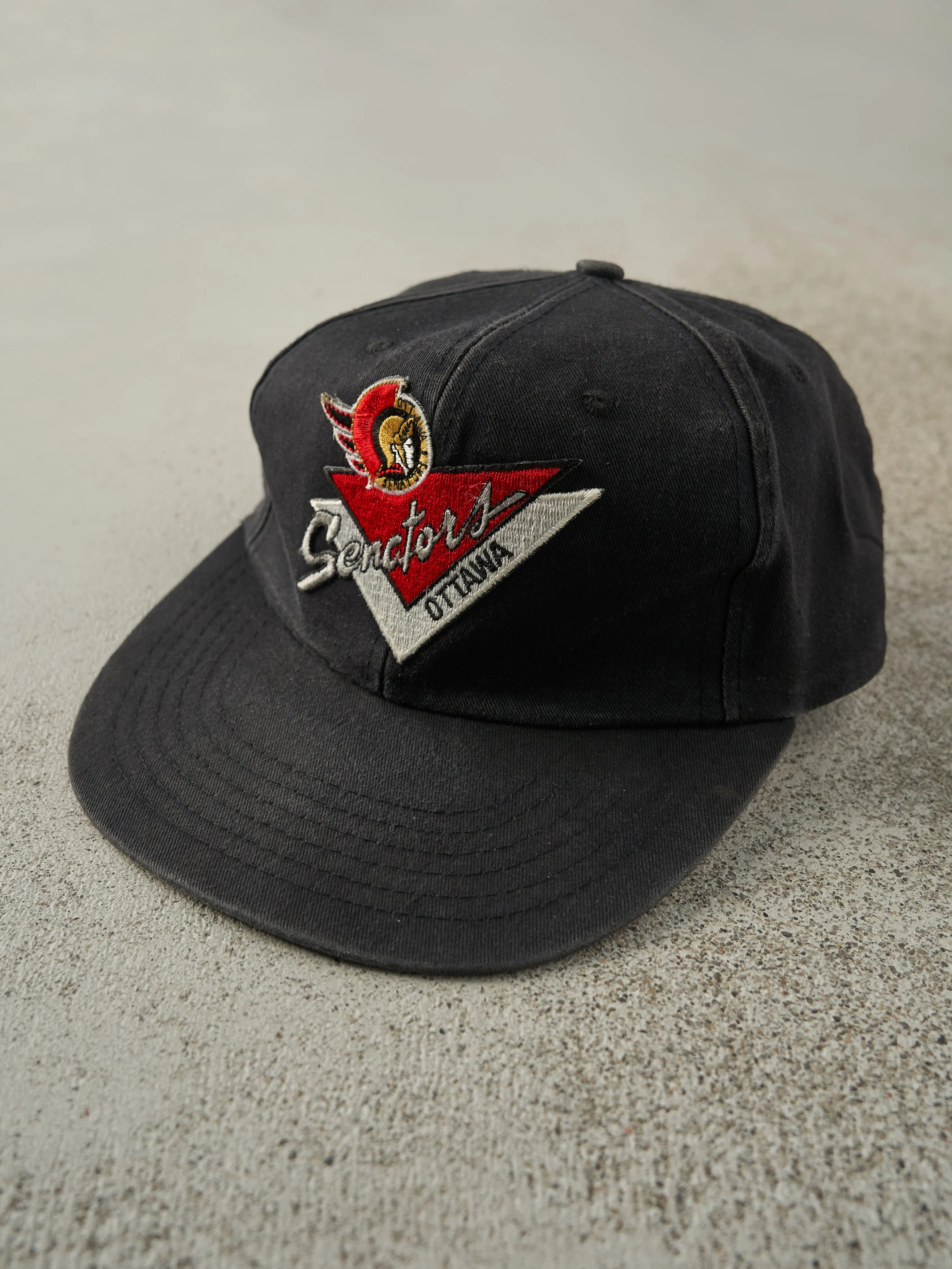 Vintage 90s Faded Black Ottawa Senators Snapback Hat sold by Rebalance Vintage product image thumbnail 2