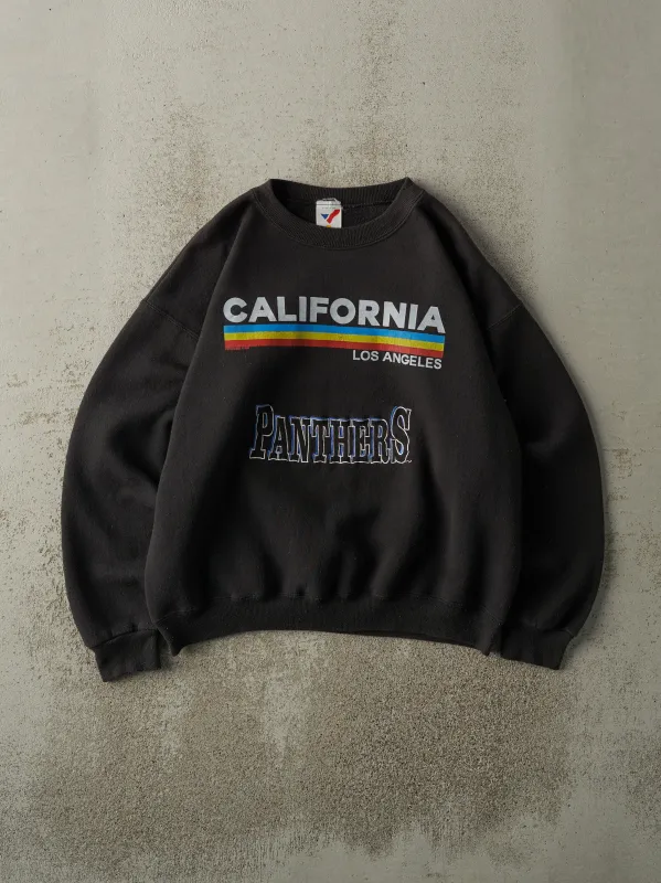 Vintage 90s Black California Panthers Embroidered Boxy Crewneck (M) sold by Rebalance Vintage