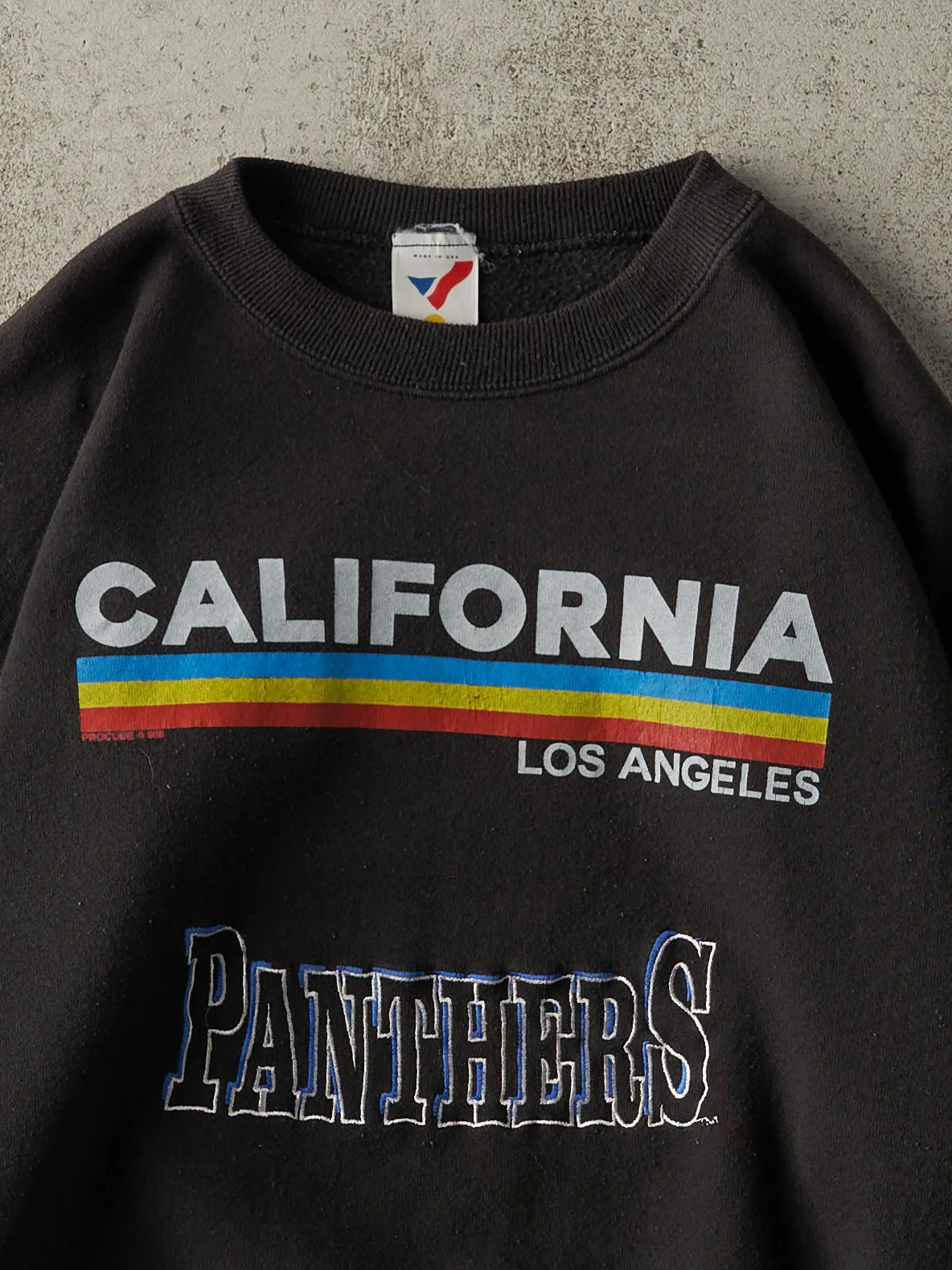 Vintage 90s Black California Panthers Embroidered Boxy Crewneck (M) sold by Rebalance Vintage product image thumbnail 2