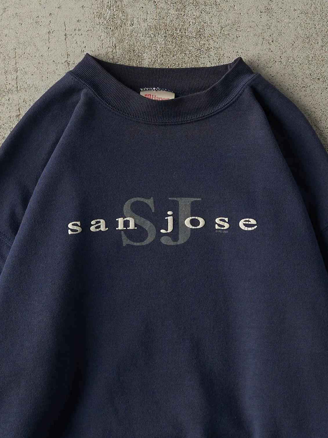 Vintage 90s Navy Blue San Jose Crewneck (S/M) sold by Rebalance Vintage product image thumbnail 2
