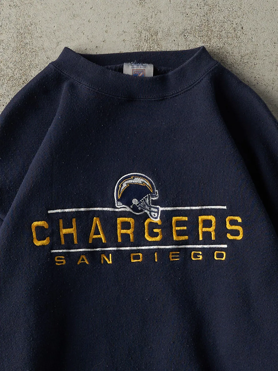 Vintage 90s Navy Blue San Diego Chargers Embroidered Crewneck (M/L) sold by Rebalance Vintage product image thumbnail 2