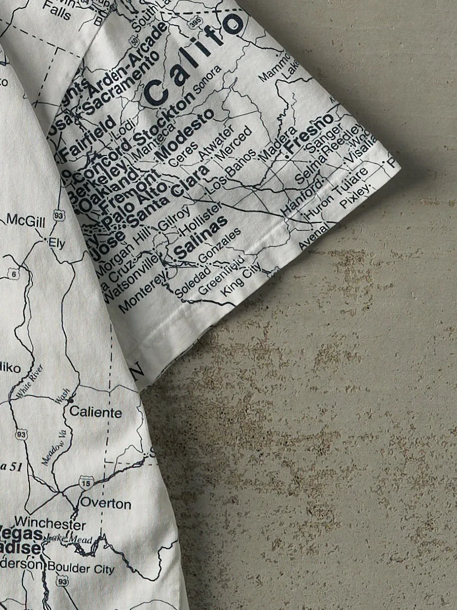 Vintage Y2K White California Map Tee (XXL) sold by Rebalance Vintage product image thumbnail 4