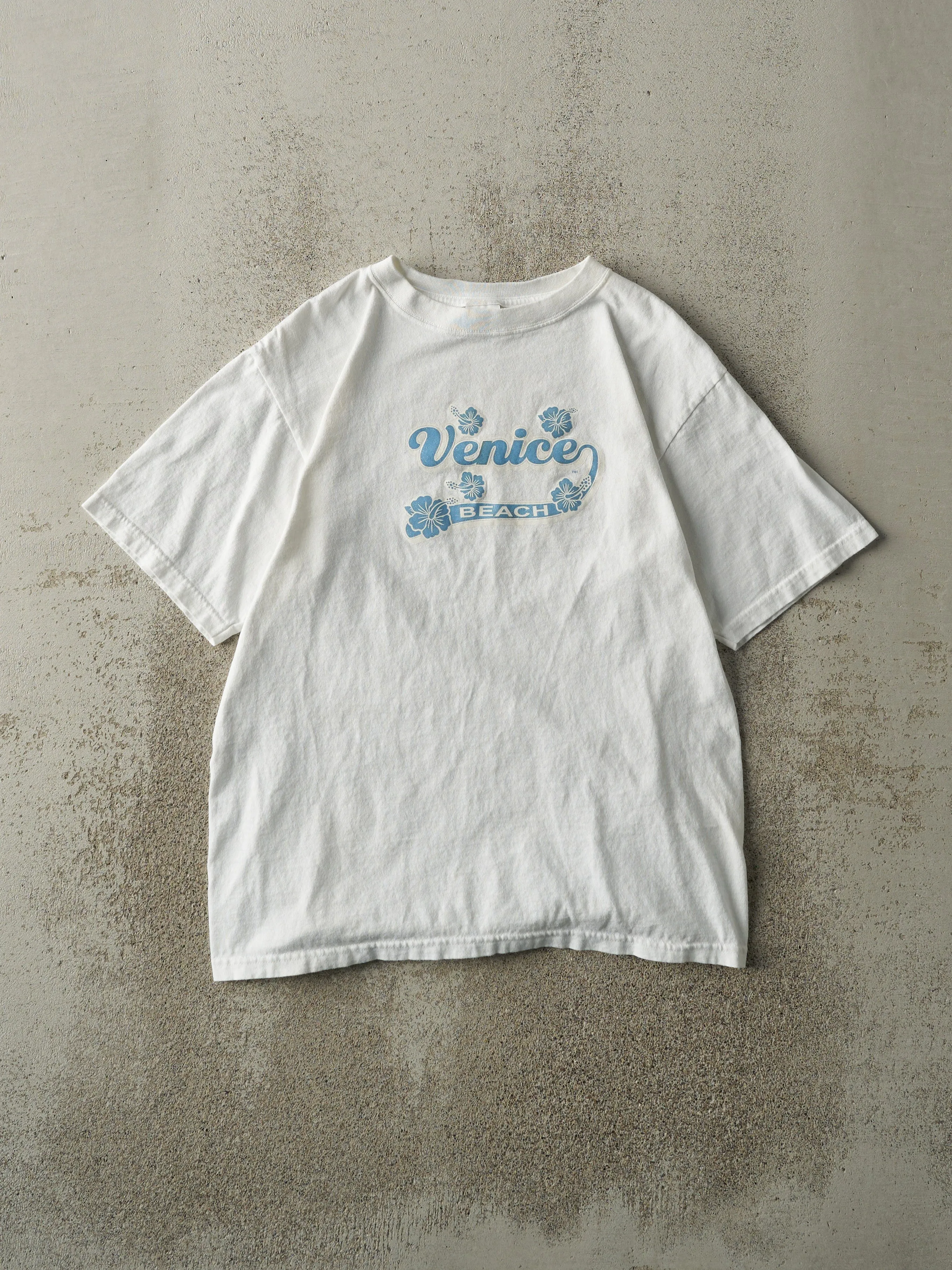 Vintage Y2K White Venice Beach California Tee (S/M) sold by Rebalance Vintage
