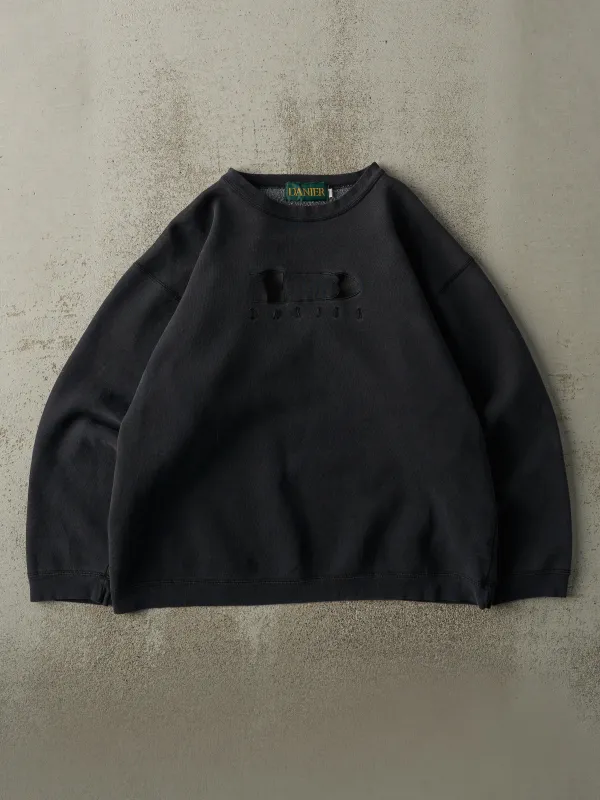 Vintage 90s Faded Black Danier Embroidered Logo Crewneck (M/L) sold by Rebalance Vintage