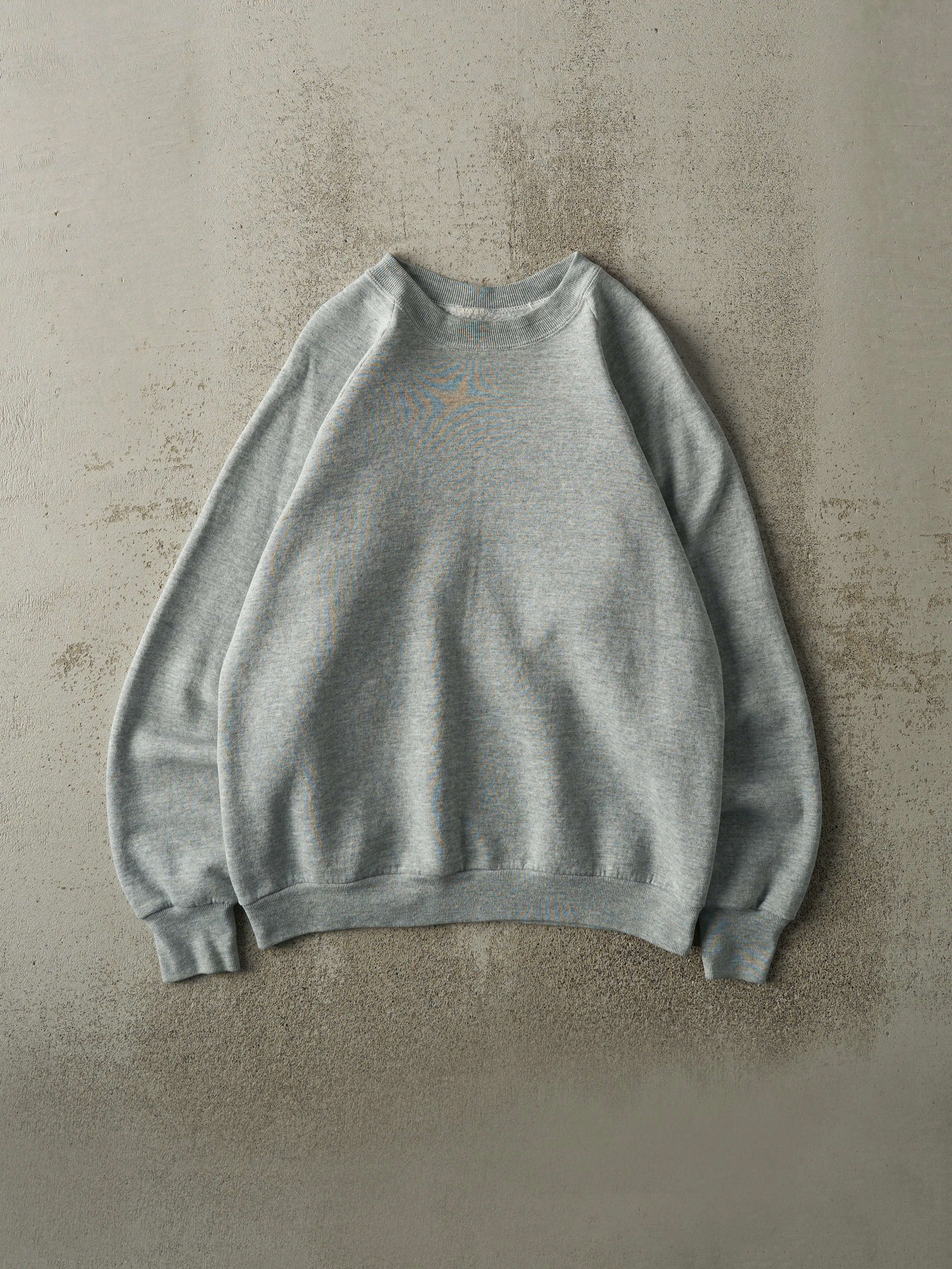Vintage 90s Grey Blank Crewneck (S/M) sold by Rebalance Vintage