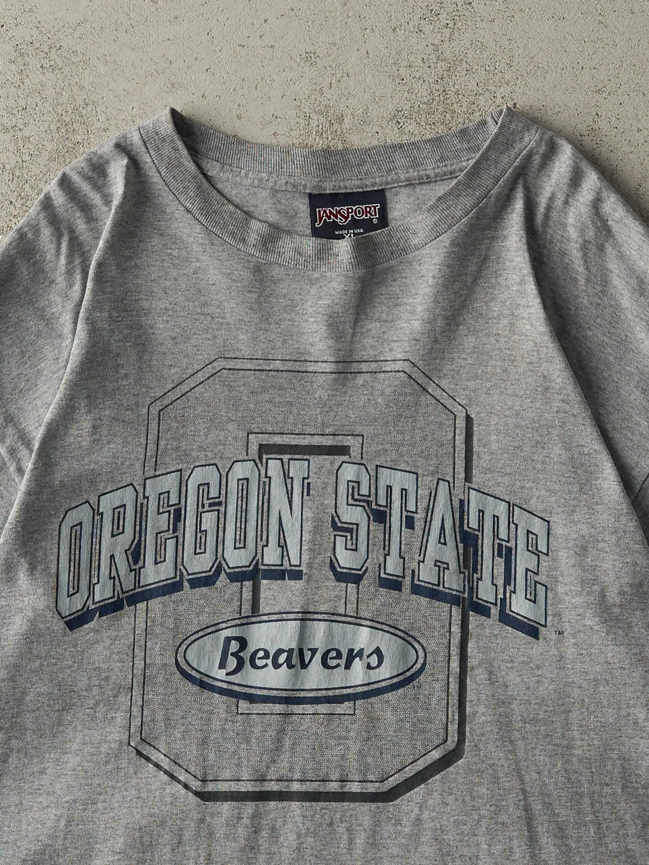 Vintage 90s Grey Oregon State Beavers Tee (XL/XXL) sold by Rebalance Vintage product image thumbnail 2