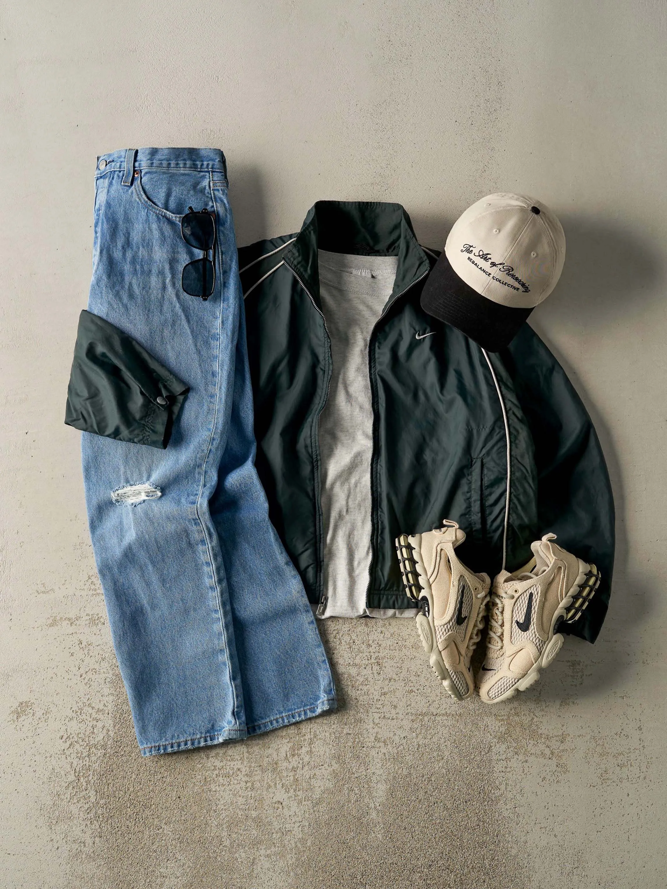 Vintage 90s Green Nike Windbreaker Boxy Jacket (S/M) sold by Rebalance Vintage product image thumbnail 2