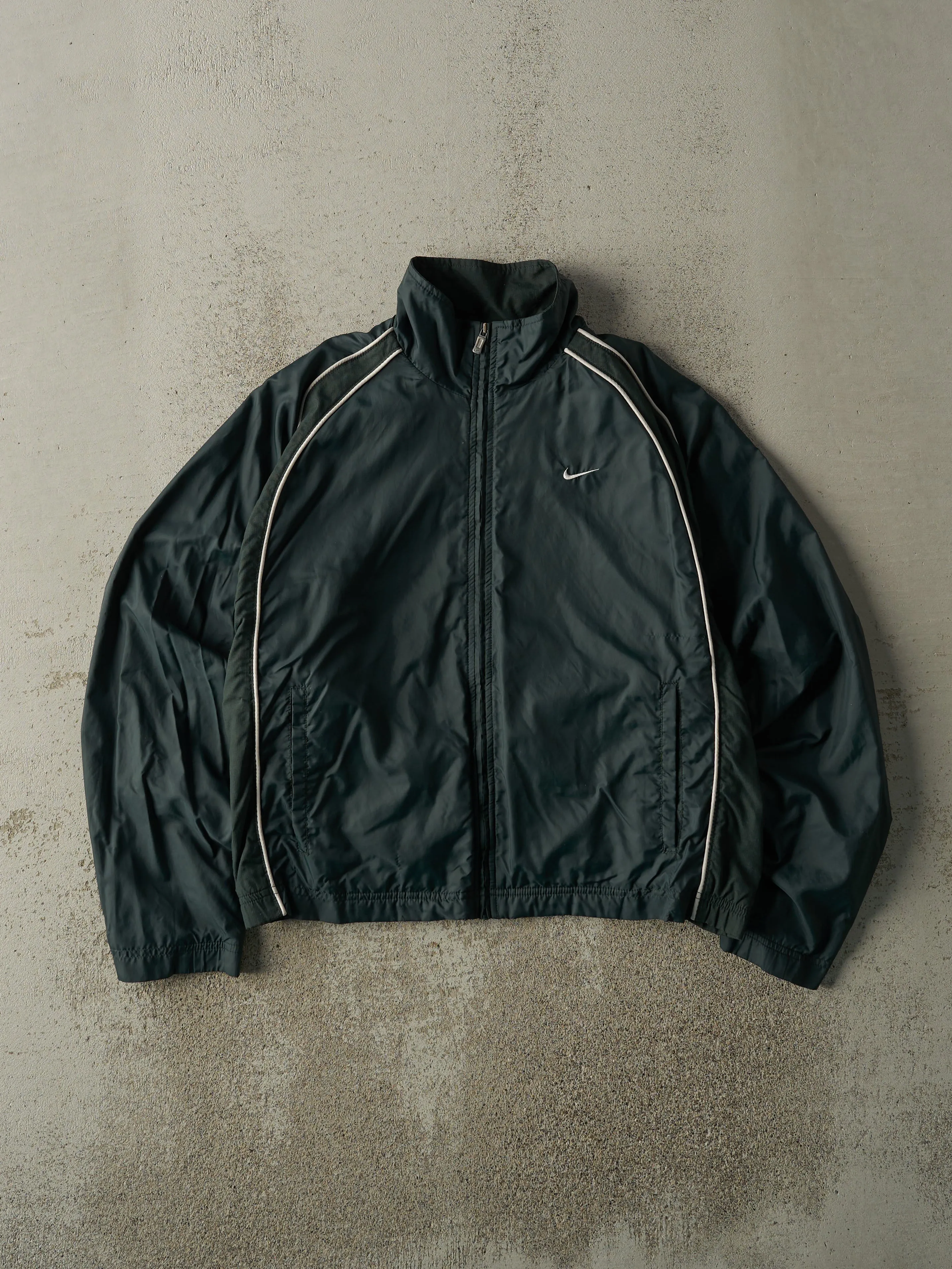 Vintage 90s Green Nike Windbreaker Boxy Jacket (S/M) sold by Rebalance Vintage
