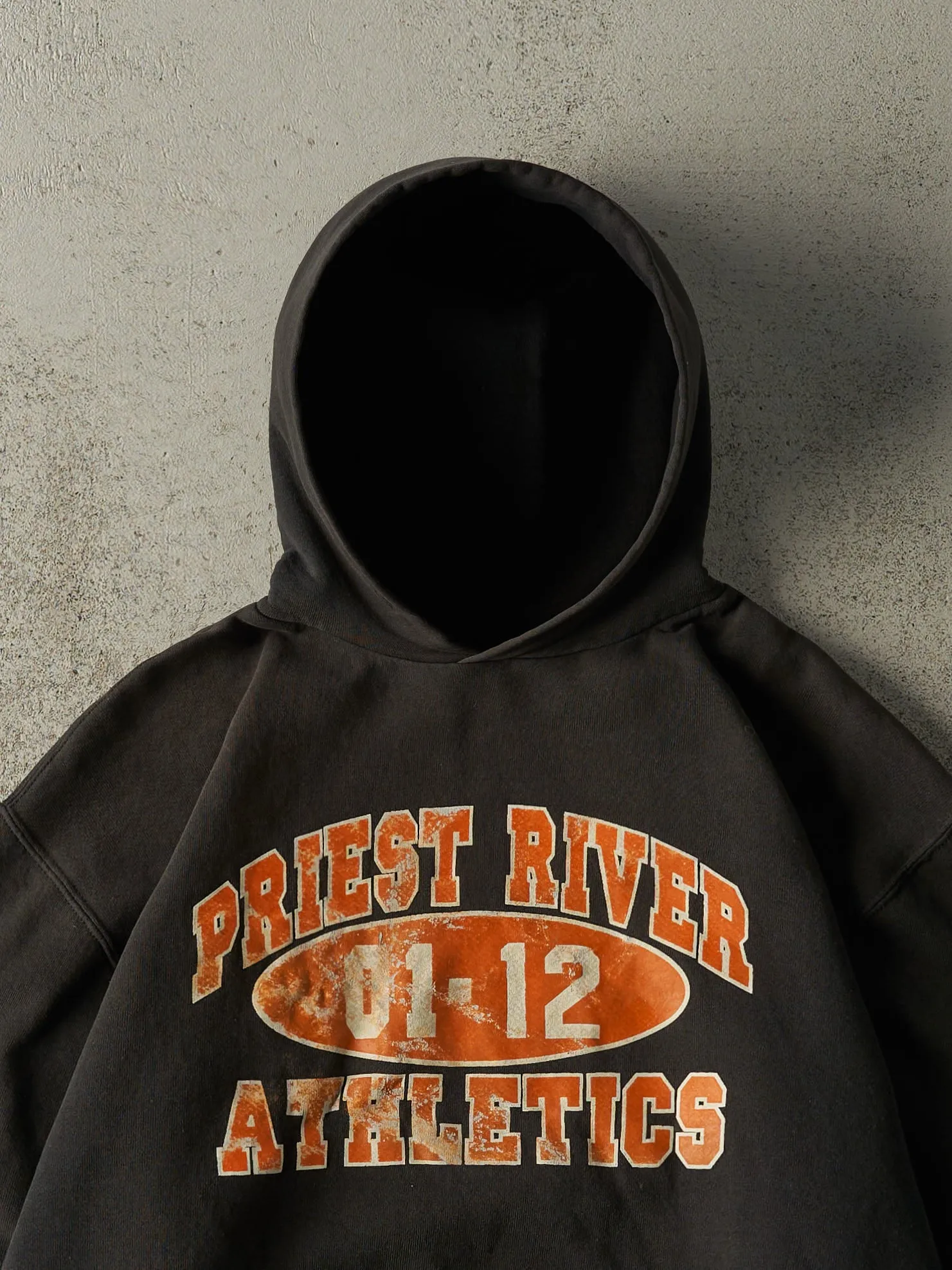 Vintage 90s Black Priest River Athletics Russell Athletic Hoodie (M) sold by Rebalance Vintage product image thumbnail 2