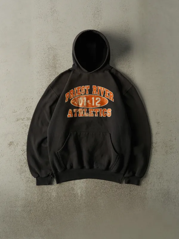 Vintage 90s Black Priest River Athletics Russell Athletic Hoodie (M) sold by Rebalance Vintage