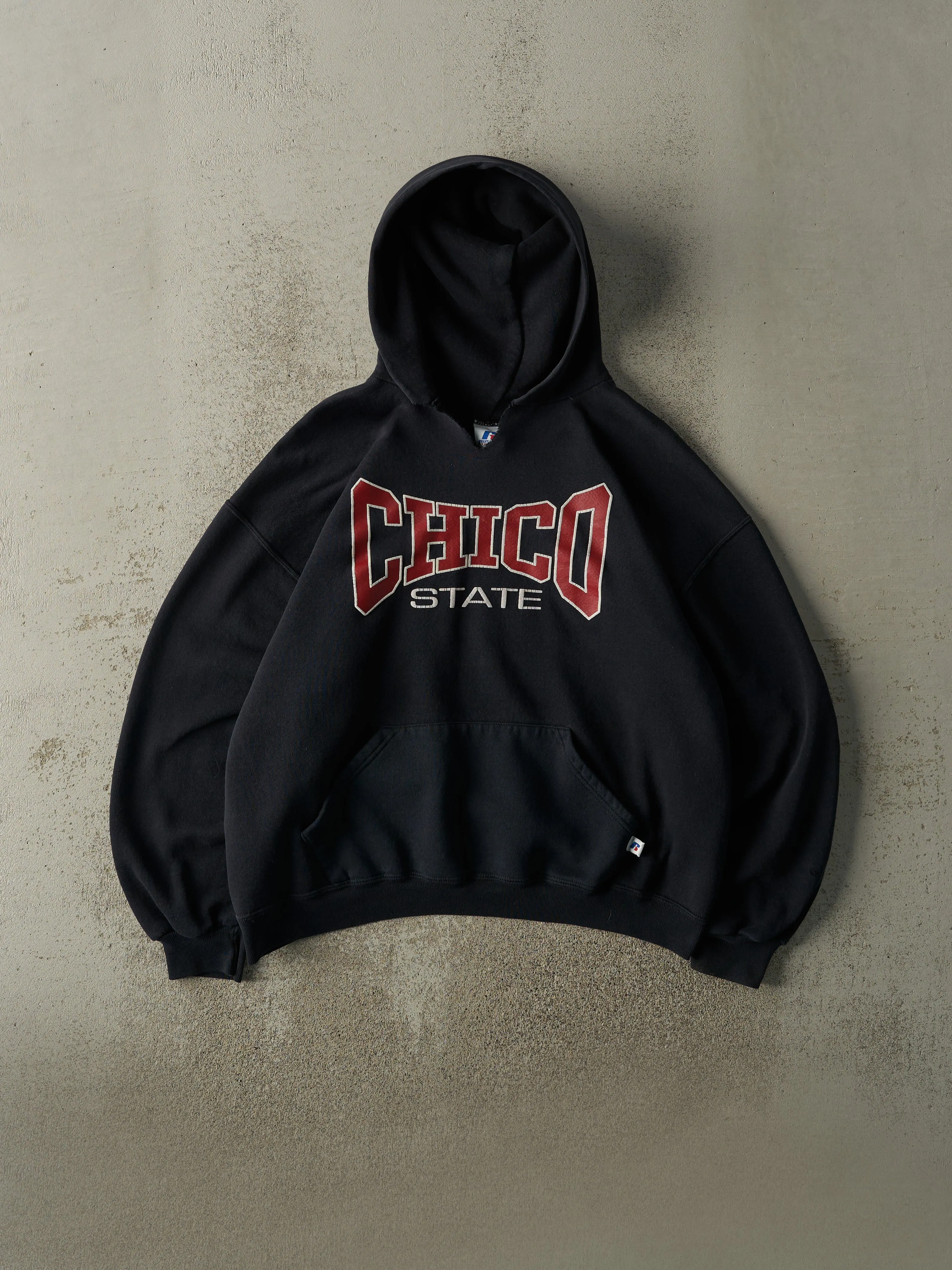 Vintage Y2K Black Chico State Russell Athletic Boxy Hoodie (M) sold by Rebalance Vintage