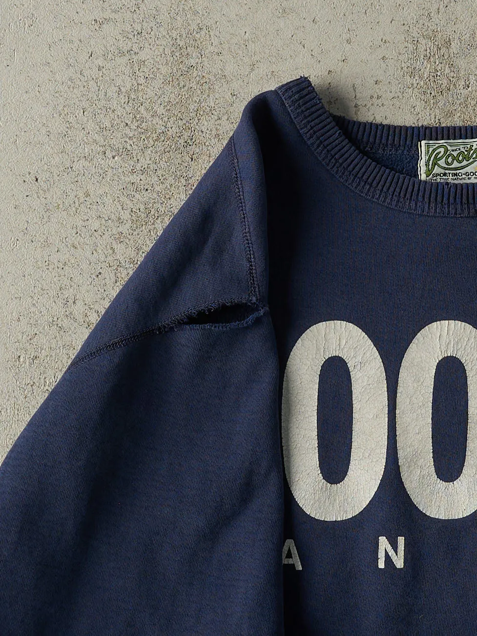 Vintage 90s Navy Blue Roots Canada Boxy Crewneck (L/XL) sold by Rebalance Vintage product image thumbnail 3