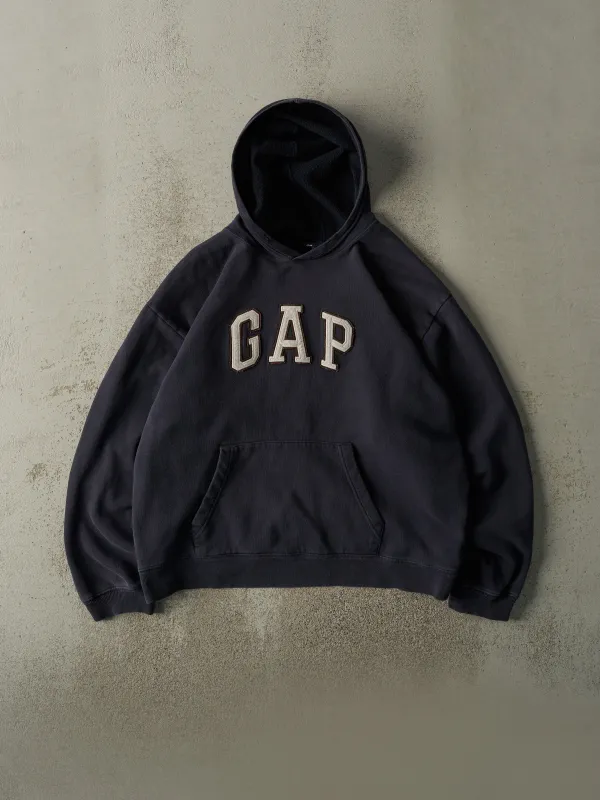Vintage Y2K Navy Blue Gap Embroidered Boxy Hoodie (XL/XXL) sold by Rebalance Vintage