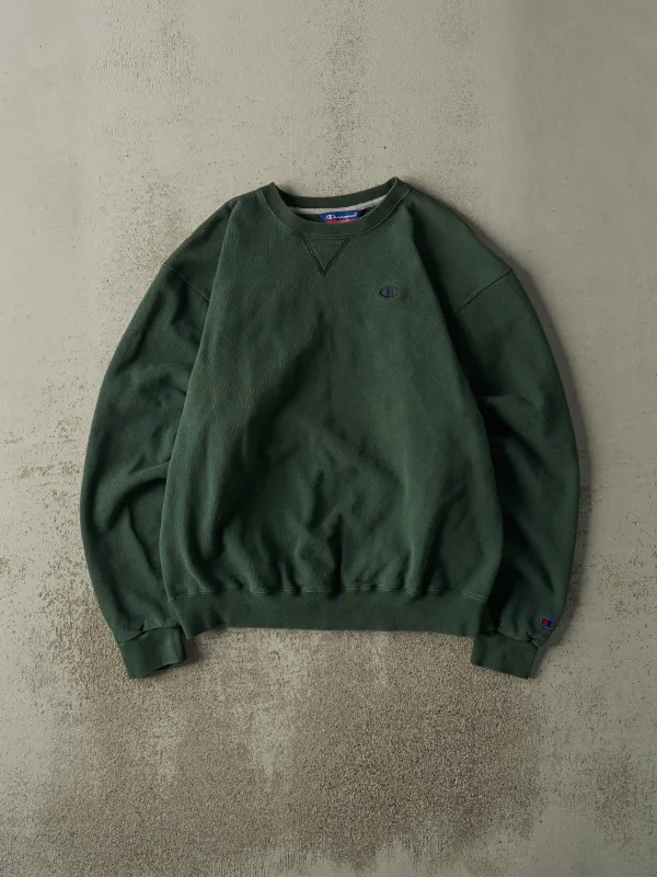 Vintage Y2K Green Champion Embroidered Crewneck (M/L) sold by Rebalance Vintage