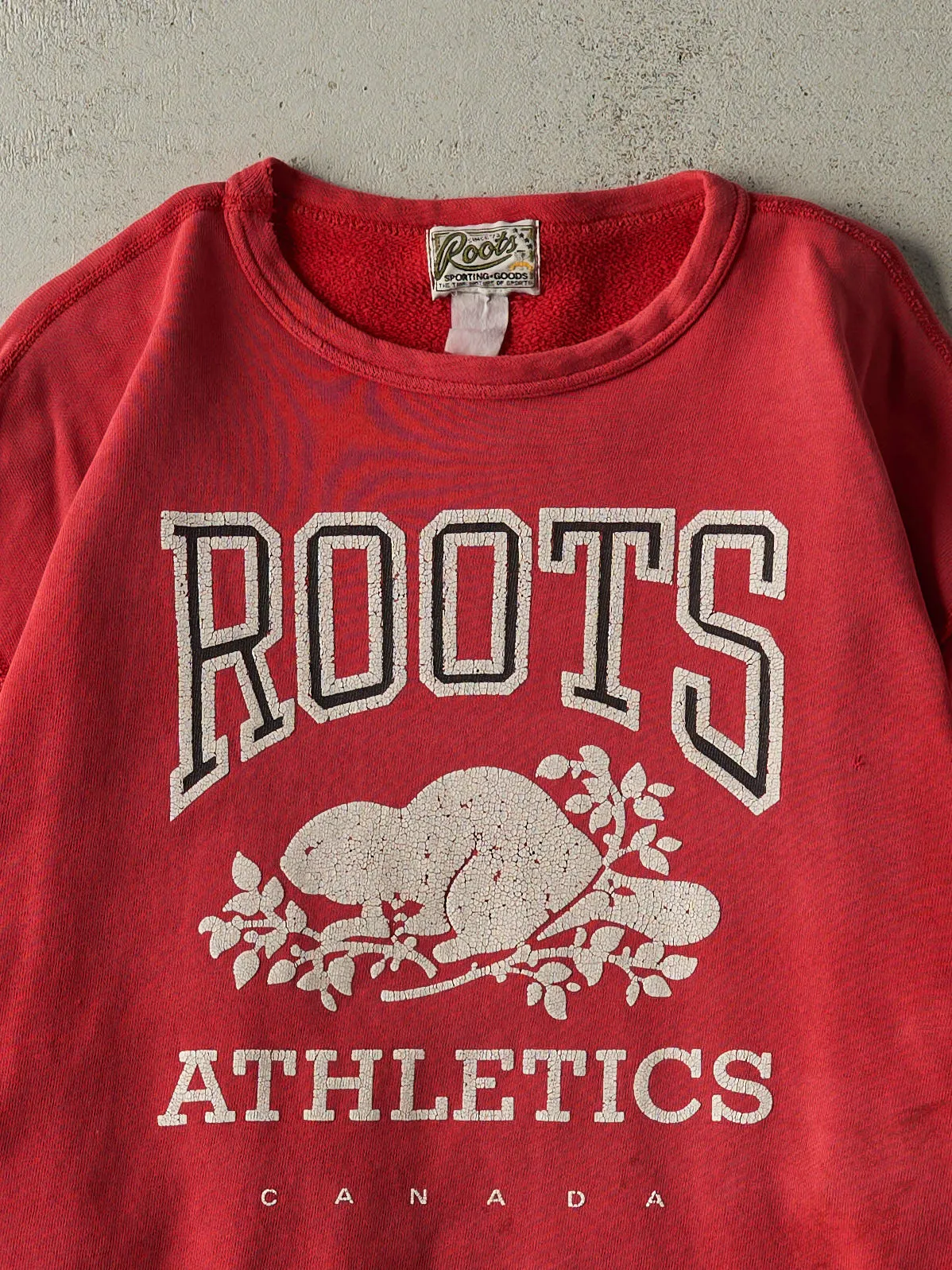 Vintage 90s Red Roots Athletics Crewneck (L/XL) sold by Rebalance Vintage product image thumbnail 2