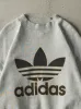 Vintage 90s Heather Grey Adidas Crewneck (L/XL) sold by Rebalance Vintage