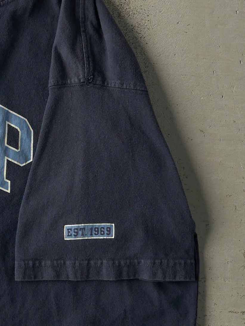 Vintage Y2K Navy Blue Gap Logo Tee (L/XL) sold by Rebalance Vintage product image thumbnail 3