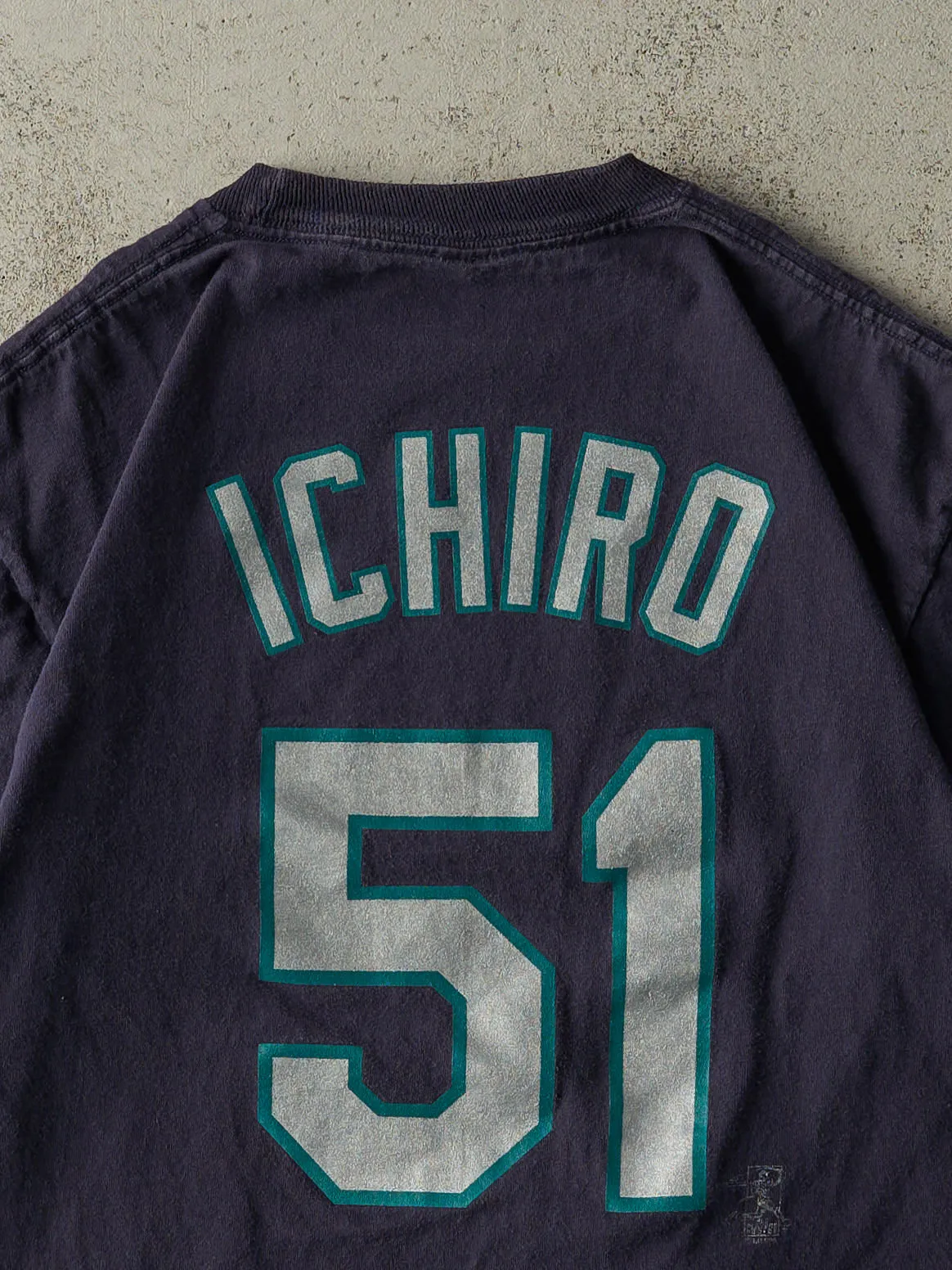 Vintage Y2K Navy Blue Seattle Mariners #51 Ichiro Player Tee (M/L) sold by Rebalance Vintage product image thumbnail 4