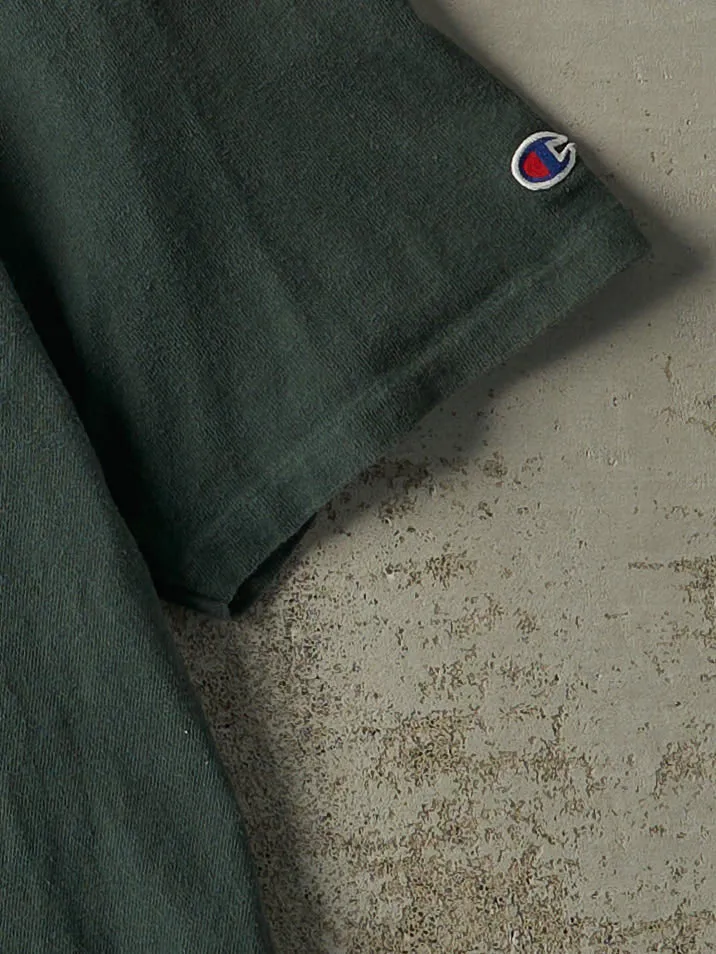 Vintage 90s Green Double Neck Champion Blank Tee (XL) sold by Rebalance Vintage product image thumbnail 3