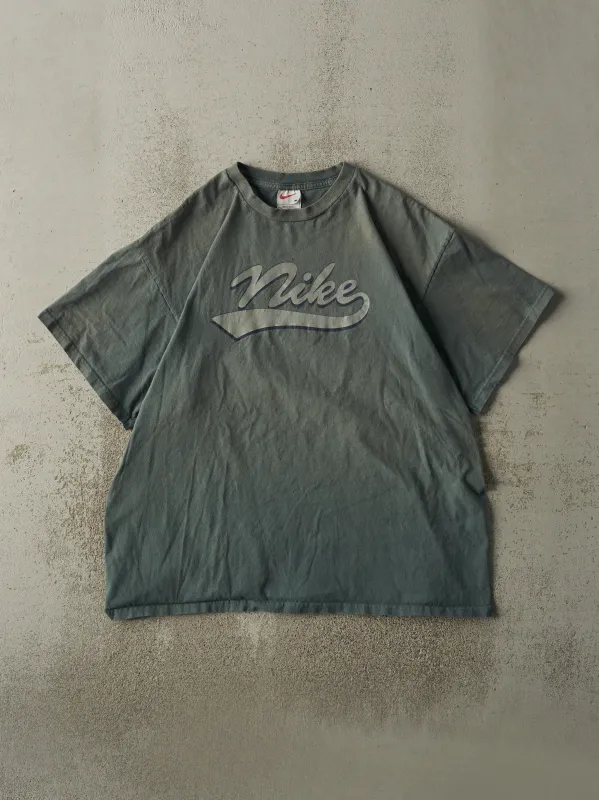 Vintage 90s Sun Faded Green Nike Logo Tee (XL) sold by Rebalance Vintage
